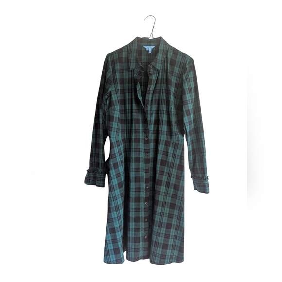 Draper James Dress Tartan Plaid Carly Shirt Collar Belt Long Sleeve - Picture 6 of 6